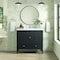 James Martin Vanities 36'' Vanity, Carbon Oak w/ Single Hole 3 CM White Zeus Quartz Top & Backsplash 485-V36-CBO-1WZ - alternate 3